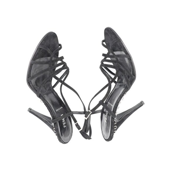 FENDI Chain Detail Suede Sandals - Picture 8 of 13